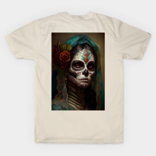 Day of the dead V4 - Women Oil paint T-Shirt